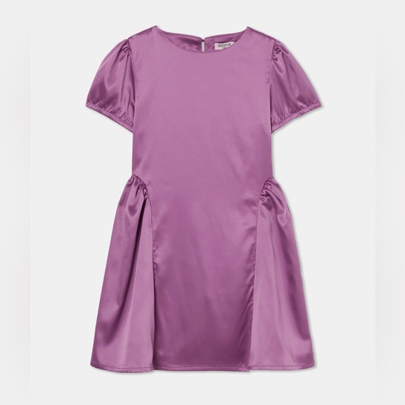 SATEEN FUSHIA DRESS | SACOOR BROTHERS | Size 4 - Picture 4 of 8